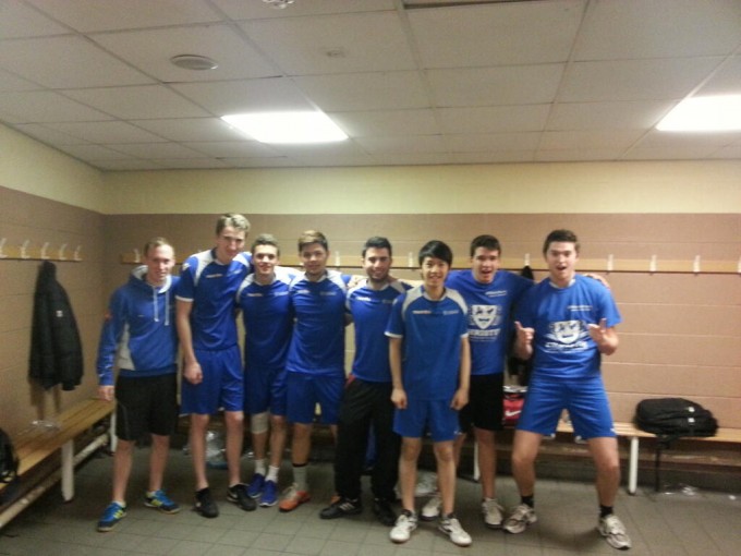 Handball also competed yesterday