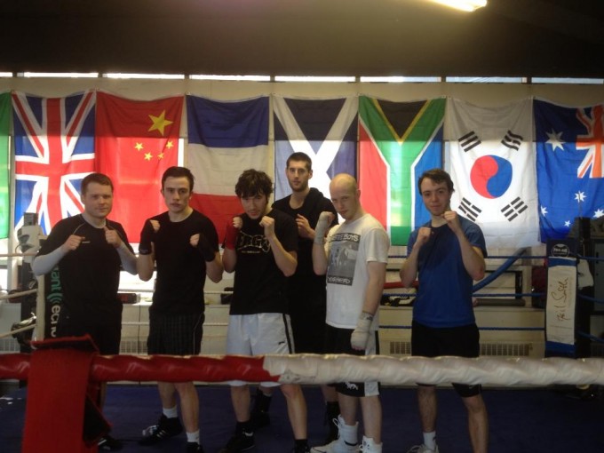 From left to right; Thomas Davies, Shaun Wallace, Mark Wrennal, Daniel Huxley, Simon Smith and Tristan Hill.