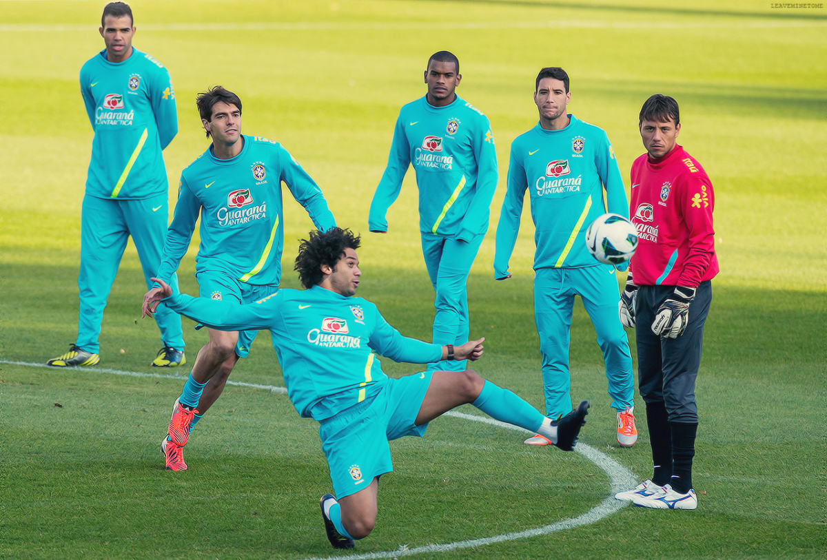Brazilian national soccer team training