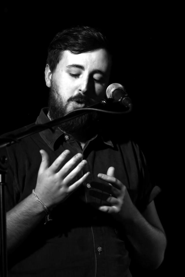 Poet Jack Finch giving a reading