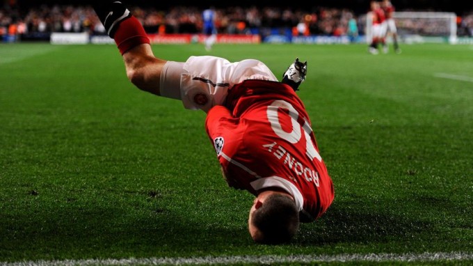 Rooney's attempt at Patrick's FIFA Flop celebration