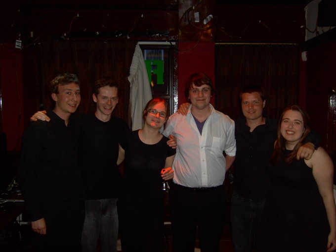 From the left: Liam Hale, Shay Cooke, Emma Williams, Chris Worrall, Toby Hall, Frances Greenfield