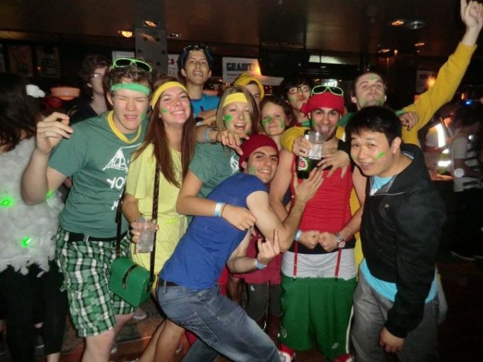 Mr 'far left' looks as though he's enjoying himself a bit TOO much...