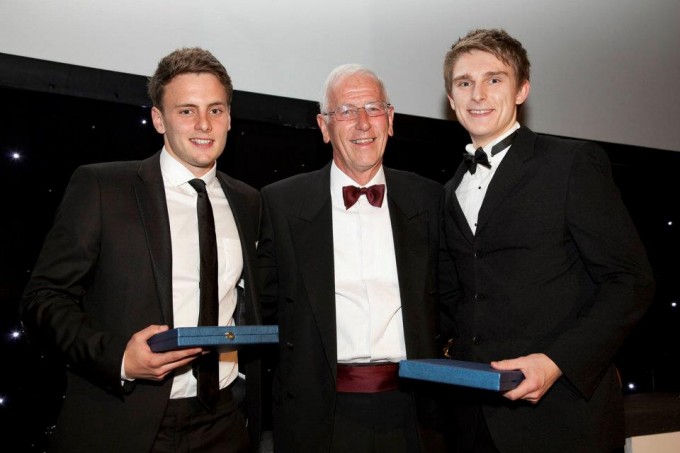 Matt Ward, left, Male Club Captain of the Year 2012