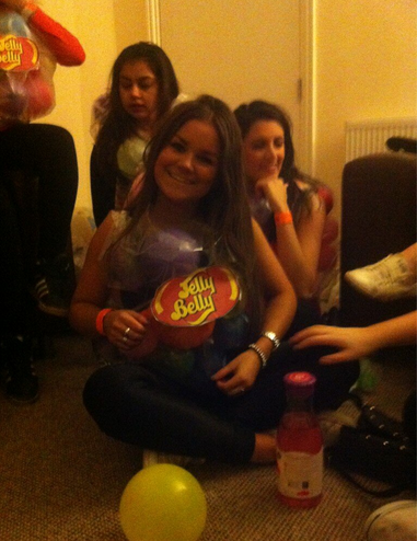 The Netball team, here in Jelly Belly fancy dress