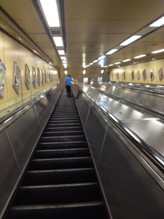 Not just any station escalator. The escalator to success.