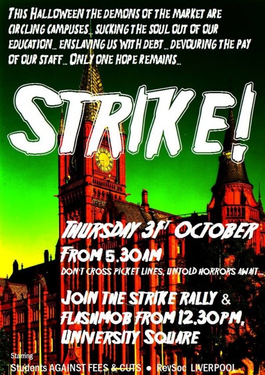 Liverpool Uni's Revolutionary Socialists have really embraced the Halloween theme