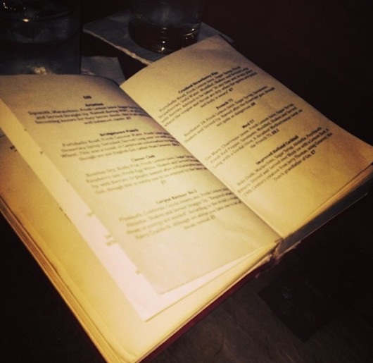 Because a cocktail isn't a cocktail unless it's ordered from a book