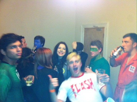 A rare moment when everyone was fully clothed.