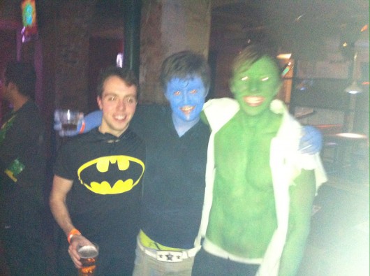 AU night; endorsed by Batman, The Hulk and... that blue guy