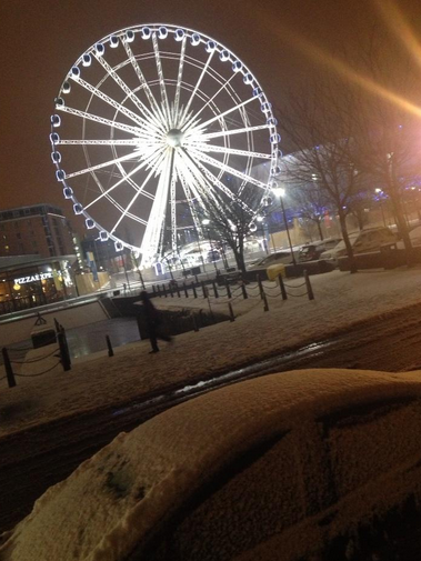 Snow covered Liverpool last winter