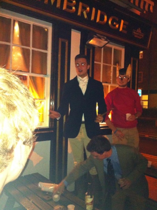 Social sec Oscar Griffiths in full hunt-master gear