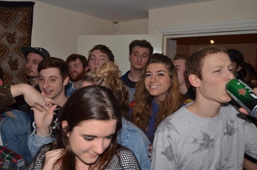 Turns out its a bit of a squeeze getting a crowd into your kitchen