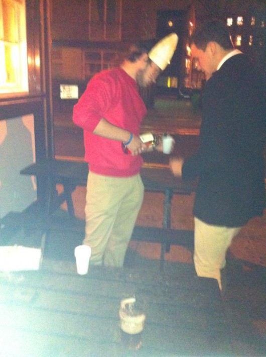 Social Secs Oscar and Jordan giving out the whisky
