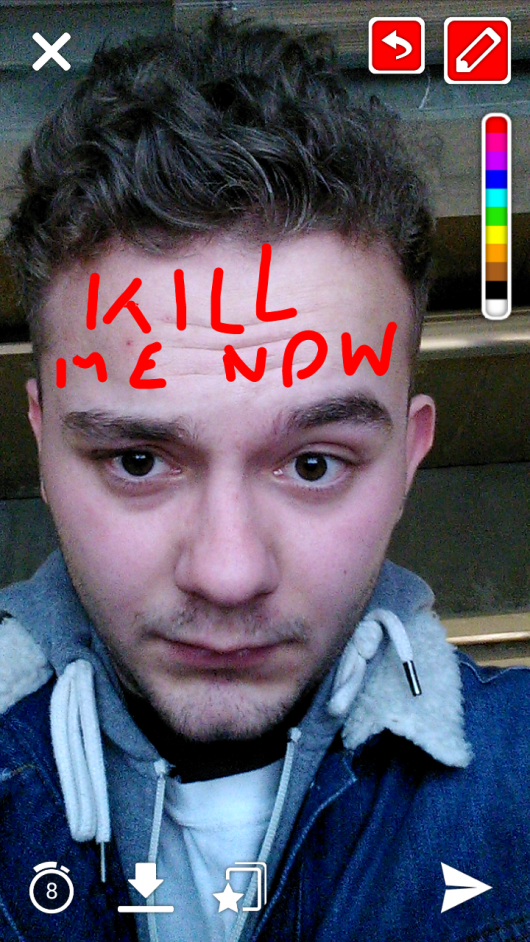 An example of Snapchat purging.