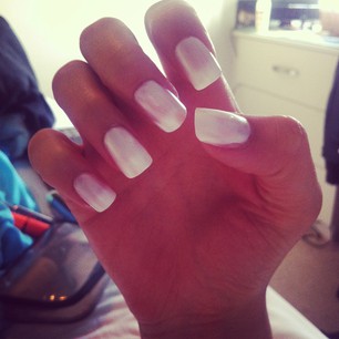 The ombre look is slightly more exciting, if you get excited over nails that is..