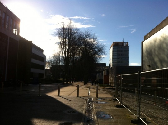 The incident took place on the usually peaceful South Campus.