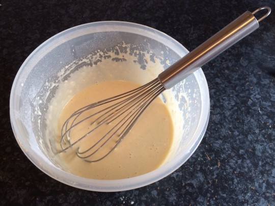Be patient - the uncooked batter doesn't taste very nice.
