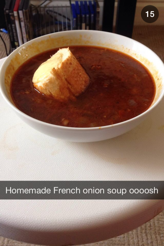 I like all my food to have a fuck-off hunk of bread floating in it.