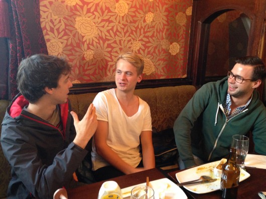 Deep in political discussion, no doubt.