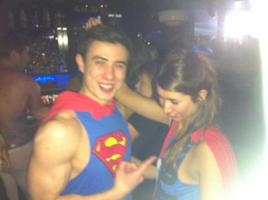 Casual bicep flex