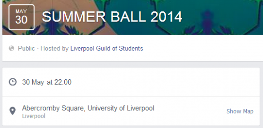 The Summer Ball is now taking place in Abercromby Square