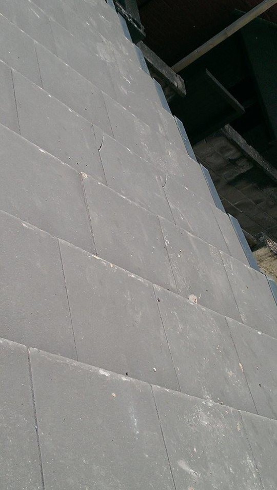 The footprints left on the roof