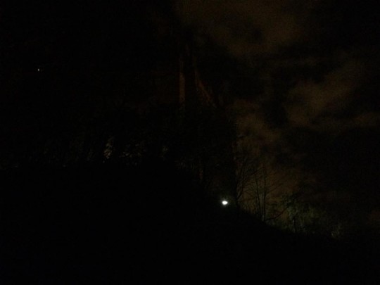 Can't see much? Yeah, it was pitch-black.
