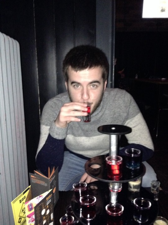 Shots anybody? He won't share  