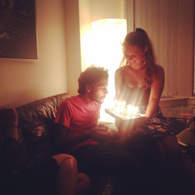 This year the most exciting part of his birthday was the cake
