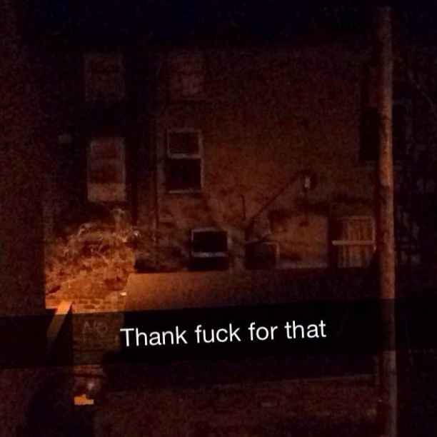 thank fuck for that