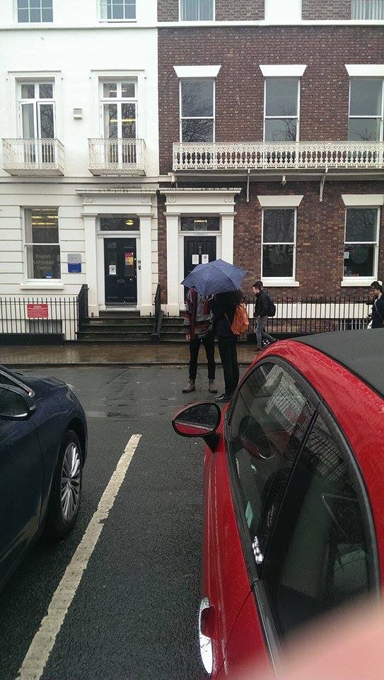 I wasn't hiding behind a car