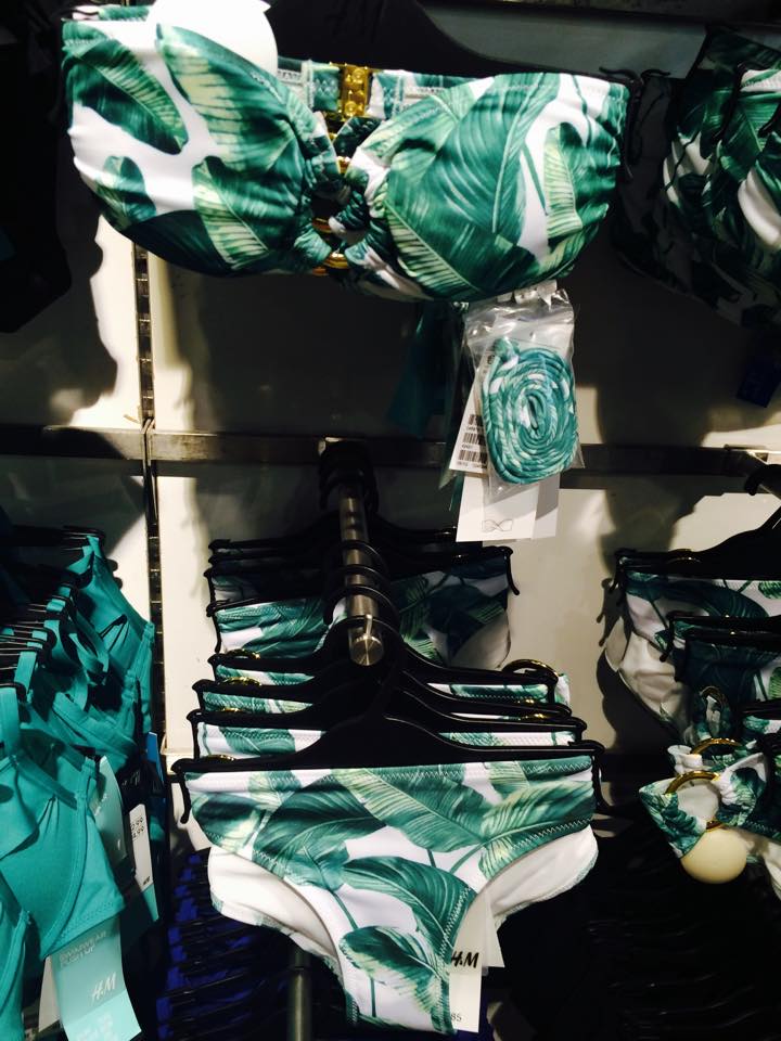 Tropical bandeau bikini, separates £3.99 each.