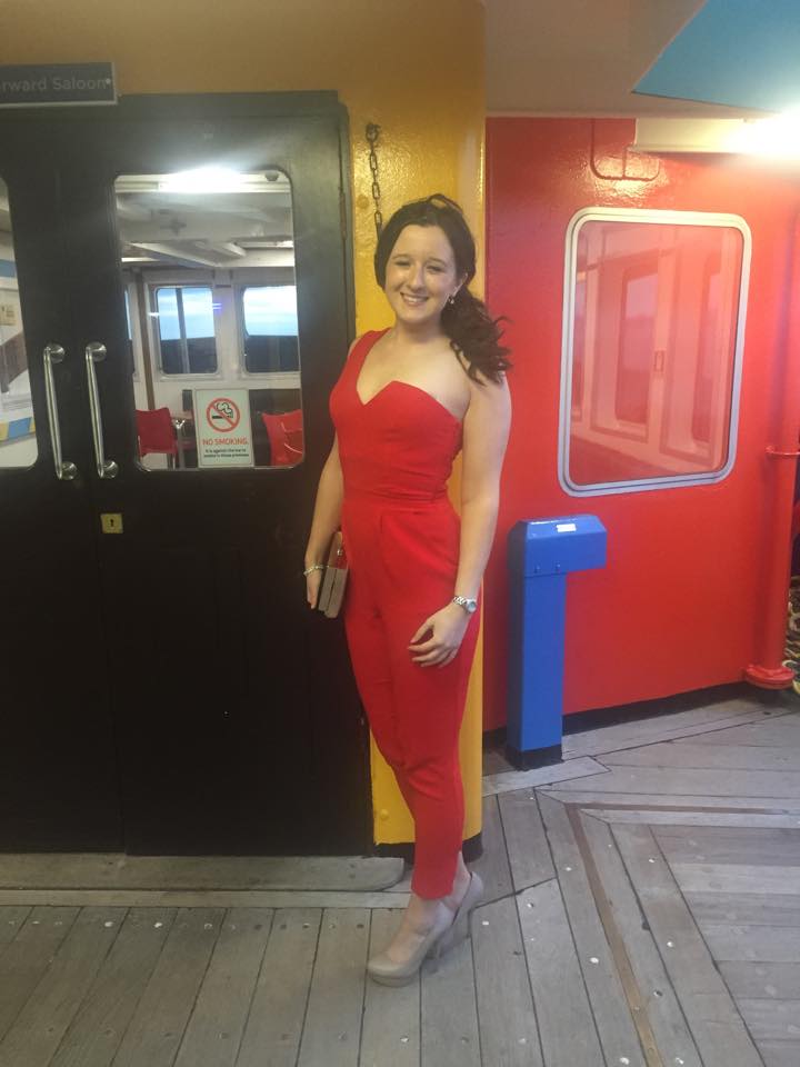 Red jumpsuits are always 'in'