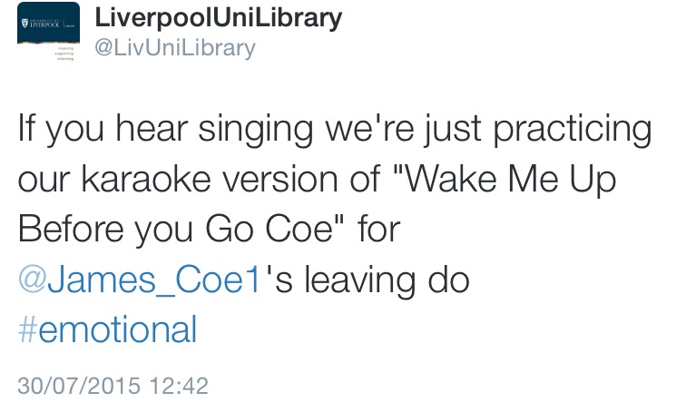 The library is getting emotional too