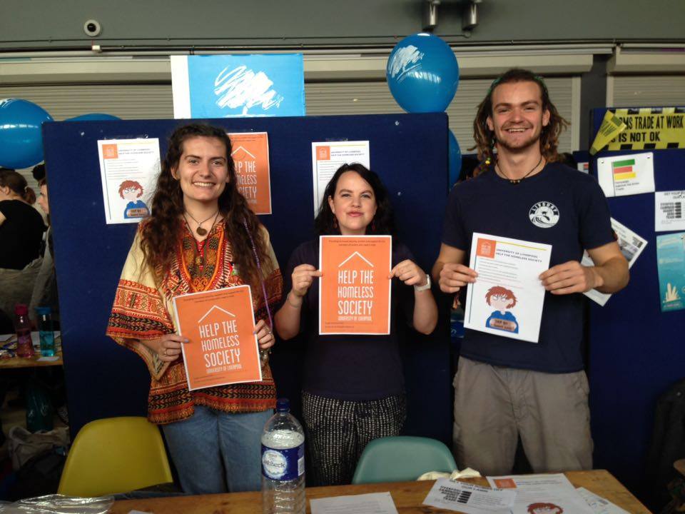 The Help the Homeless Society at the Fresher's Fair earlier this year.