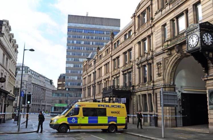 The police cordoned off the area earlier this morning.