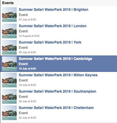 A selection of the locations said to be holding the events