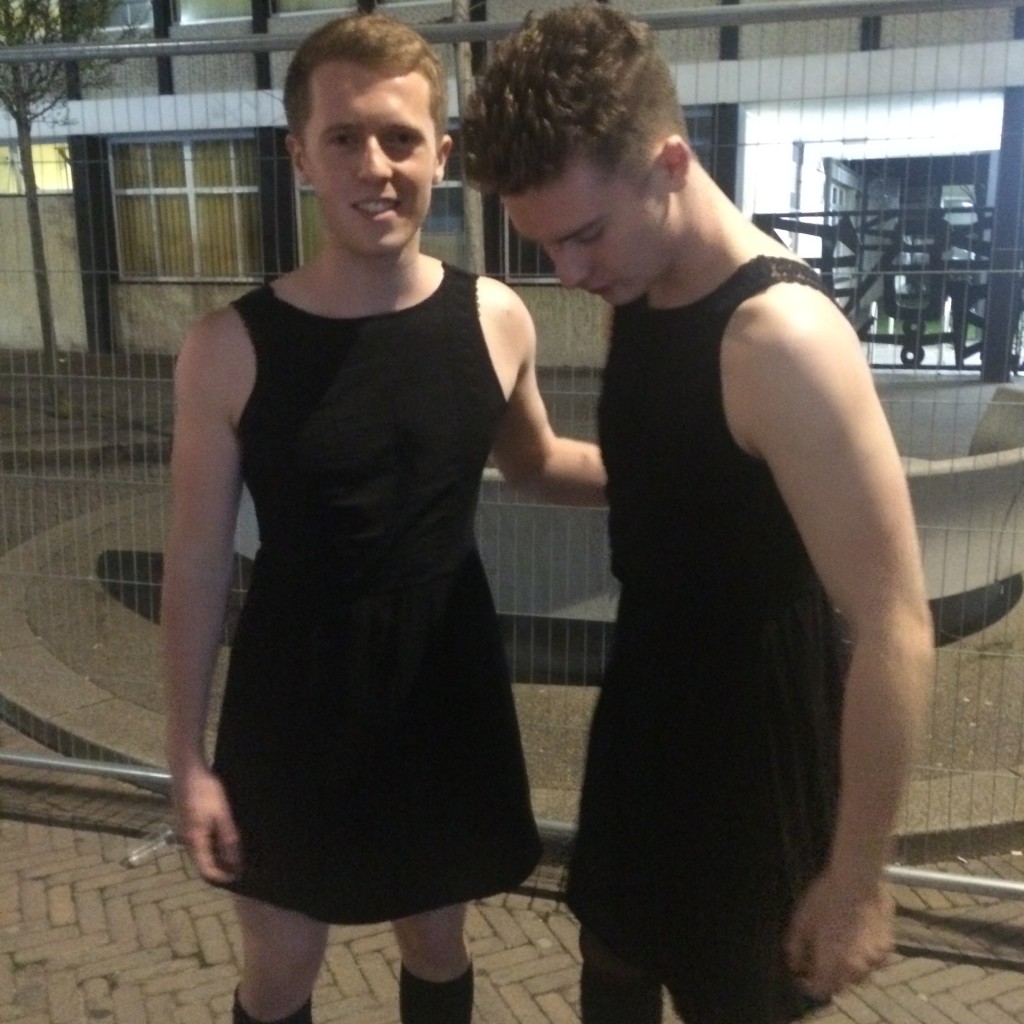 rugby league lads in dresses