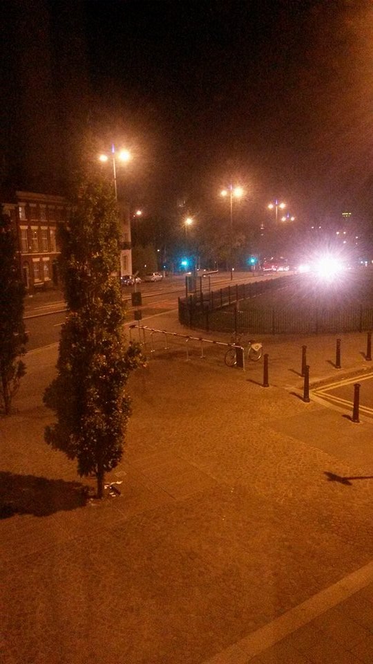 You can just about see the radio tower in the distance, far right. (view from Hall Lane)