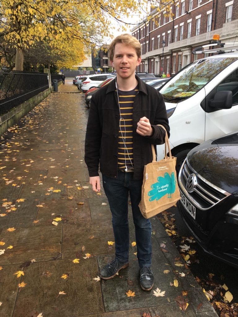 Chris changes it up with a patterned approach, using his stripy T to stand out from the crowd!