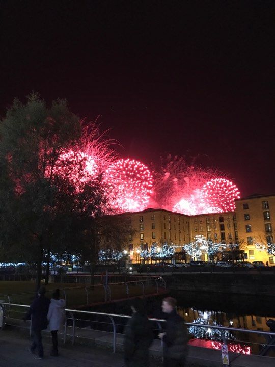 Image may contain: Night, Fireworks, Human, Person, People
