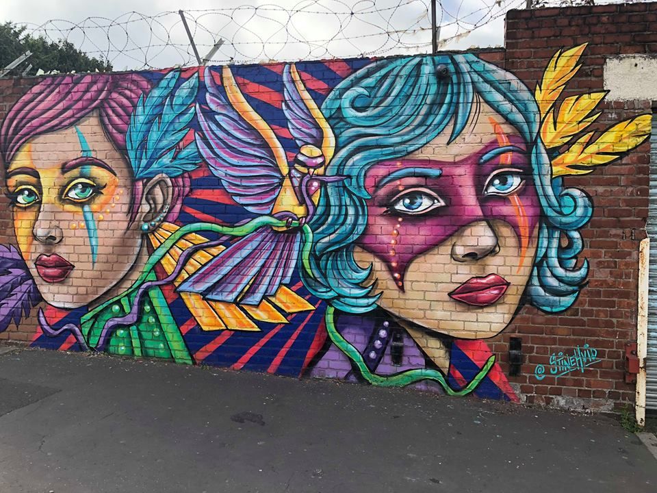 Image may contain: Graffiti, Brick
