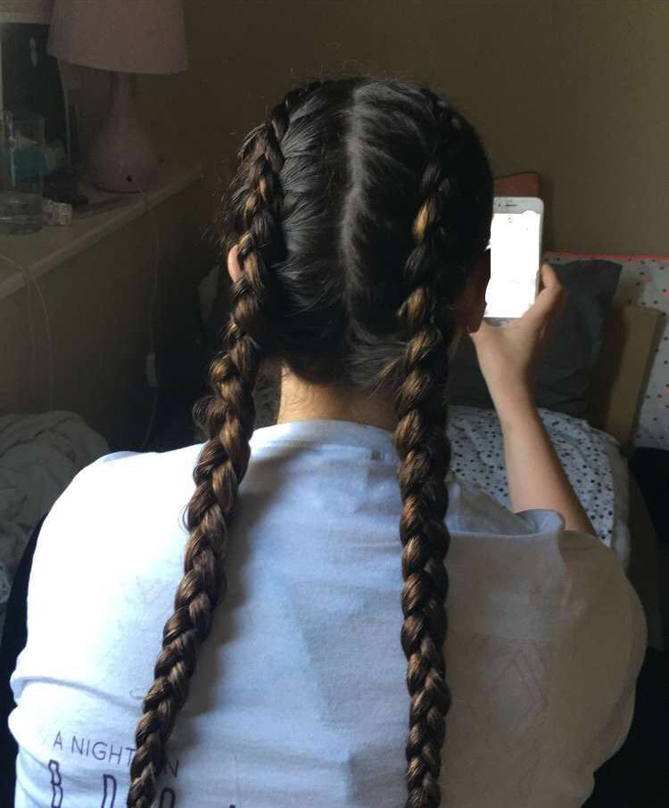 Image may contain: Hair, Braid, Person, People, Human