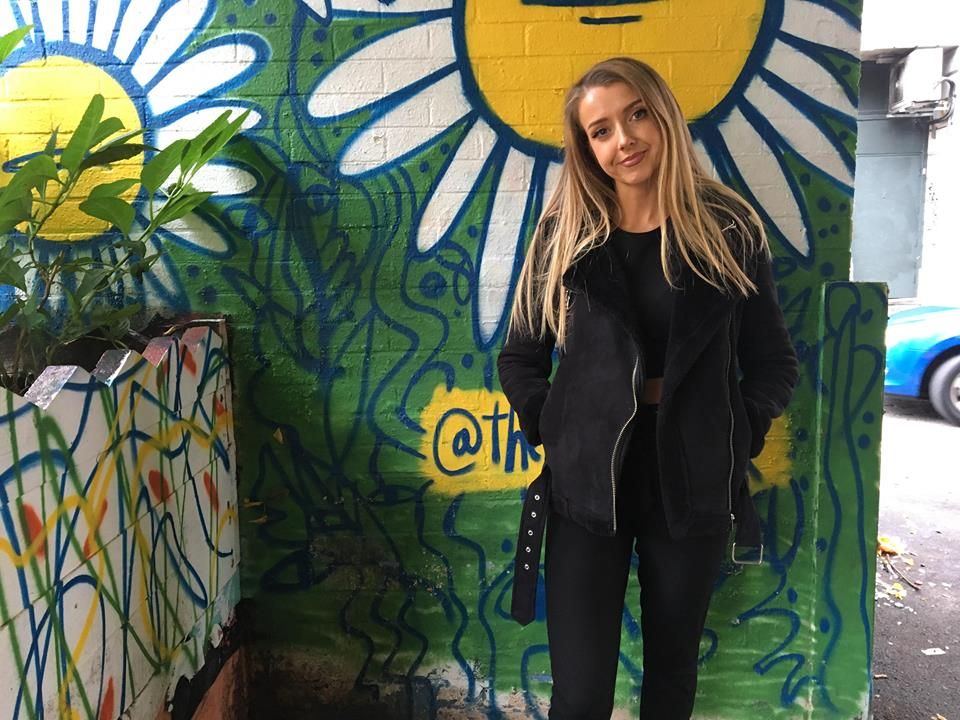 Image may contain: Modern Art, Art, Graffiti, Woman, Girl, Female, Blonde, Person, People, Human