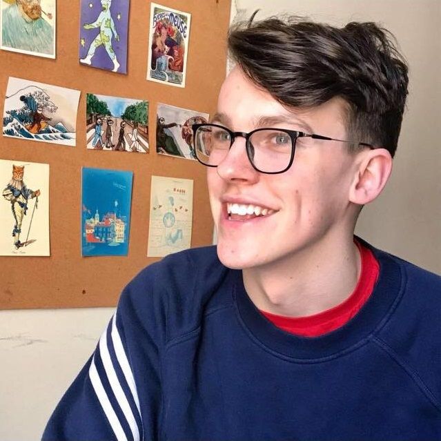 Image may contain: Female, Drawing, Selfie, Man, Head, Art, Portrait, Photography, Photo, Boy, Smile, Accessory, Glasses, Accessories, Human, Face, Person