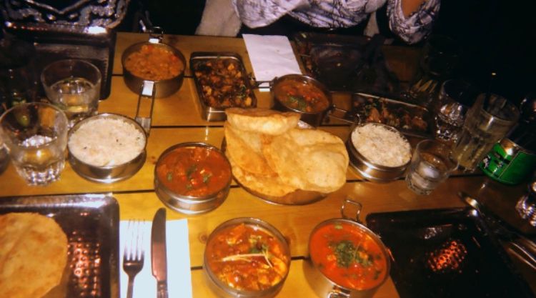 Image may contain: Human, Person, Curry, Dish, Table, Furniture, Lunch, Meal, Dinner, Supper, Food