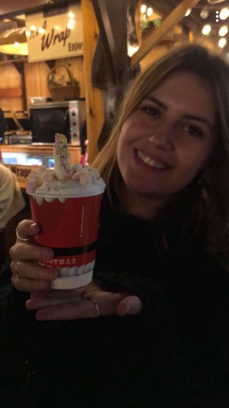 Image may contain: Confectionery, Sweets, Icing, Cake, Latte, Cup, Coffee Cup, Smoothie, Dessert, Food, Creme, Cream, Restaurant, Juice, Drink, Beverage, Human, Person