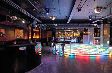 Nothing says class like a multi-coloured dancefloor.