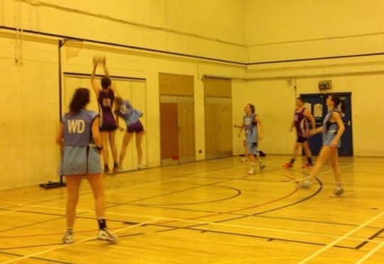 Even if they missed a shot, the men always managed to get the rebound. Netball goal keep didn’t give up once.